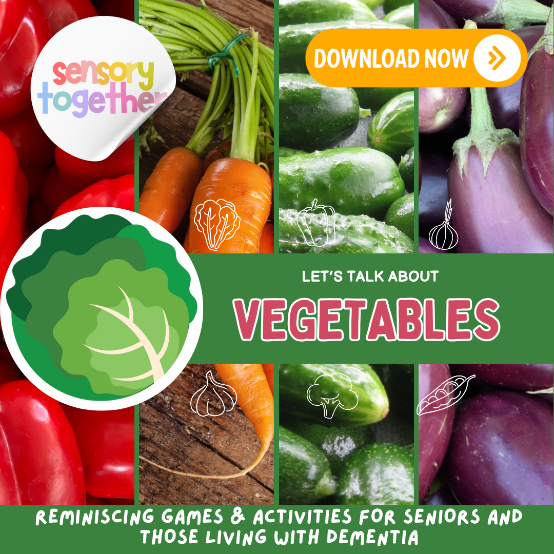 Bundle Offer! Digital Memory Care Resource-Vegetables!