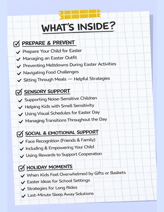 Easter Sensory Support Toolkit for Kids | Autism, Regulation & OT-Informed Holiday Printable | Calm & Hoppy Easter Guide