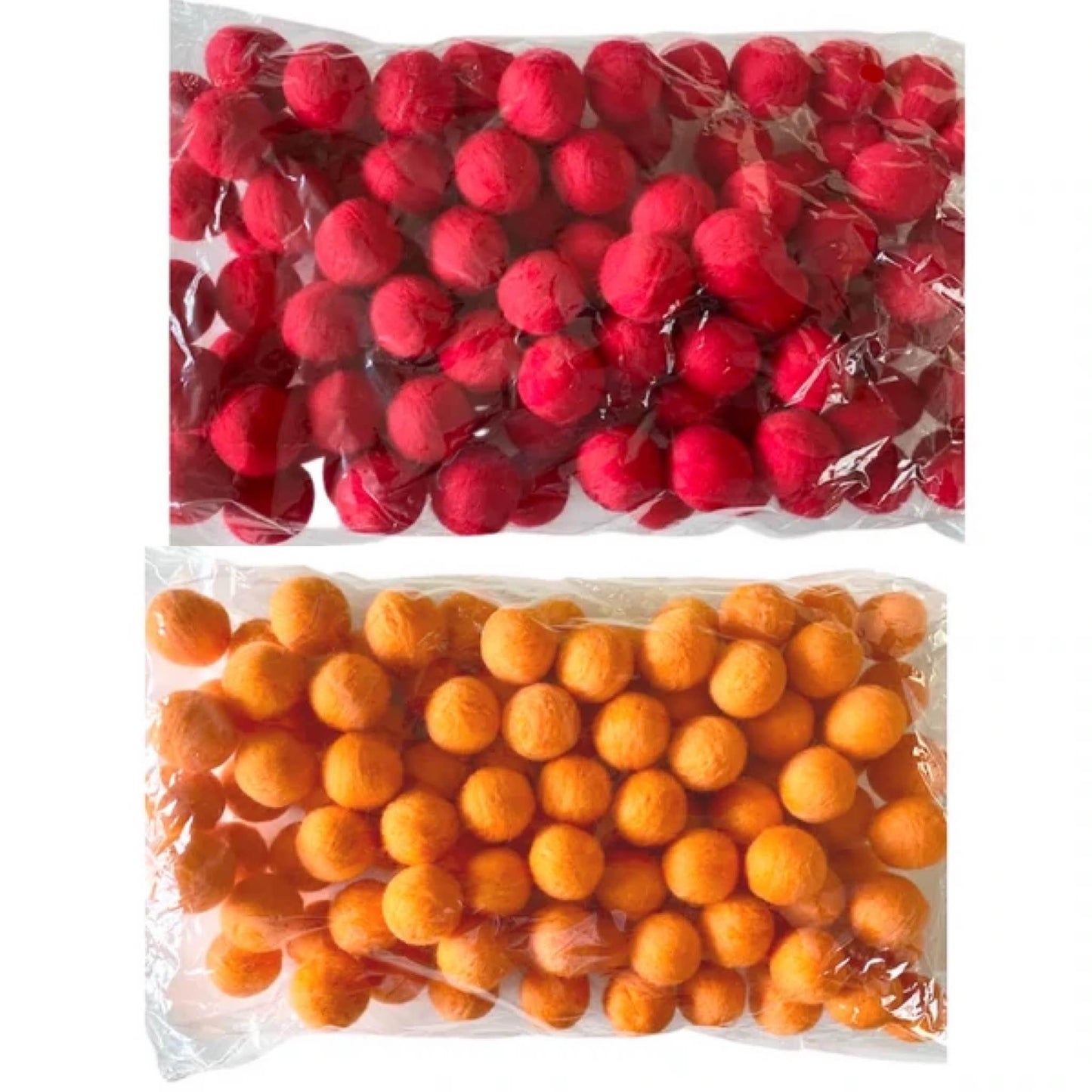 100 Felt Pom Poms (2 cm / 0.8 inch) – Wool Felt Balls in Your Choice of Color | Bulk Pom Poms for DIY, Sensory Play, Crafts & More