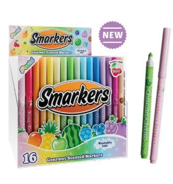 Scentco Smarkers – Fruity-Scented Washable Markers (Pack of 16)