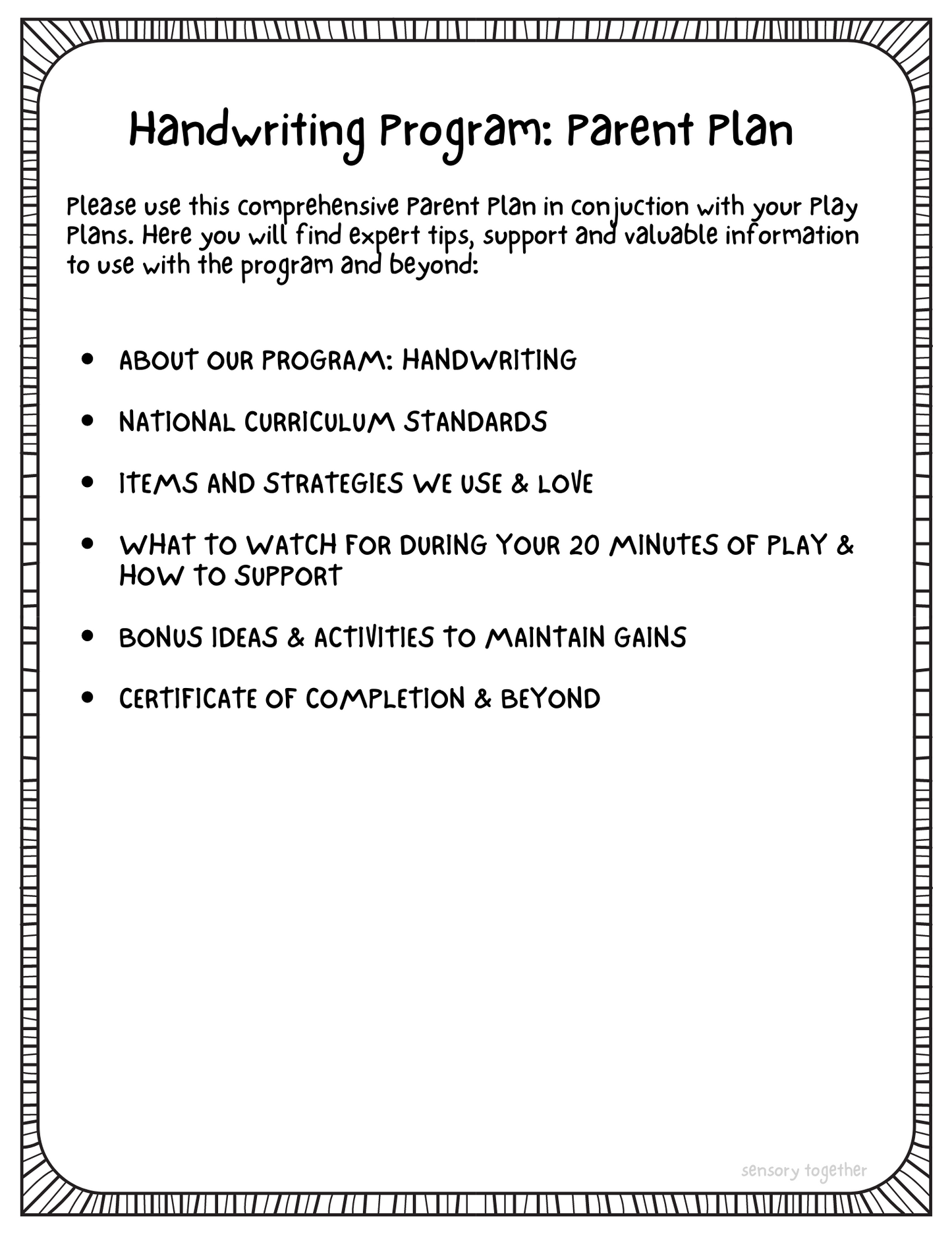 Handwriting Program *Digital Download*