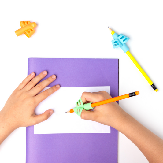 Pencil Grips Classroom Bulk – 50 Pack for Teachers, Kids & Parents – Blue Only