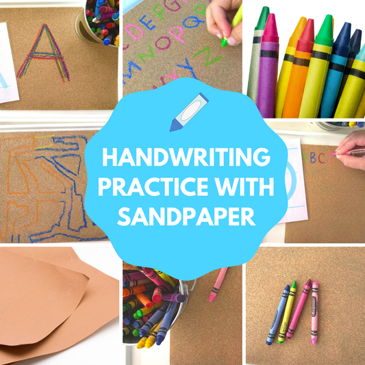 HANDWRITING PRACTICE WITH SANDPAPER