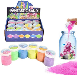 12-Pack Magic Sand, 4lbs – Atlantis Sand, Hydrophobic Space Sand – Blue Colored Play Sand for Kids & Adults