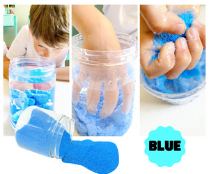 12-Pack Magic Sand, 4lbs – Atlantis Sand, Hydrophobic Space Sand – Blue Colored Play Sand for Kids & Adults