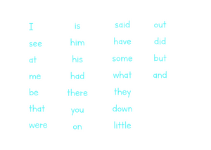 Kindergarten Sight Words: Set 2