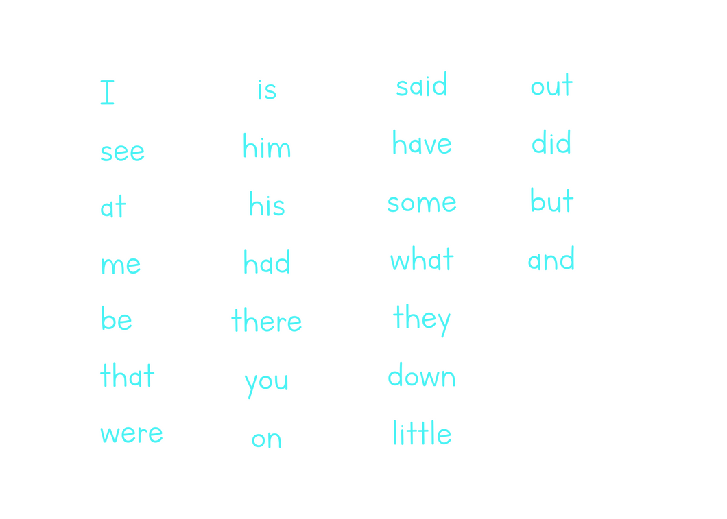Kindergarten Sight Words: Set 2