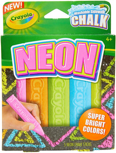 Crayola Washable Sidewalk Chalk, Neon