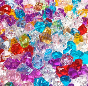 180 Pcs Large Multicolor Assorted Acrylic Gems